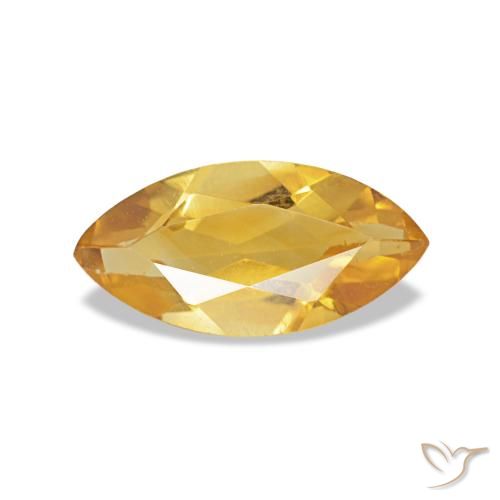 Citrine doré naturelle marquise, 0,44 ct, VS