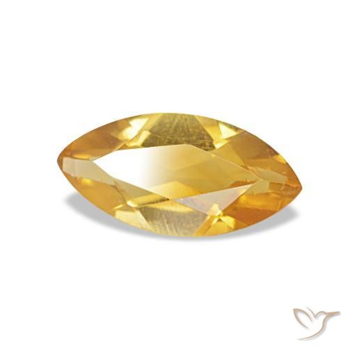 Citrine doré naturelle marquise, 0,44 ct, VS