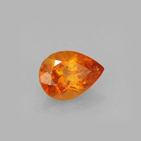 Clinohumite orange naturelle en forme de poire, 0,69 ct, VS-SI