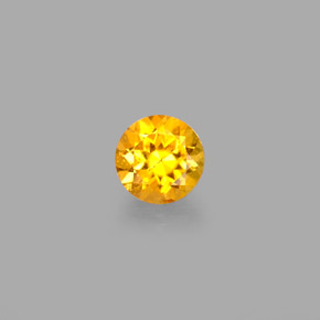 Clinohumite jaune naturelle coupe roude, 0,40 ct, VS-SI