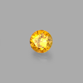 Clinohumite jaune naturelle coupe roude, 0,40 ct, VS-SI