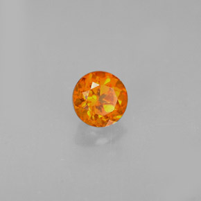 Clinohumite orange naturelle coupe roude, 0,43 ct, VS