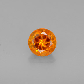 Clinohumite Jaune orange naturelle Coupe roude, 0.46 ct, VS