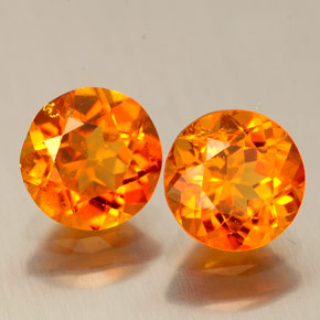Achetez naturel ct Jaune orange Clinohumite gems, Coupe roude, En provenance Tadjikistan chez GemSelect. En stock, livraison internationale!