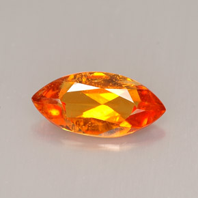 Clinohumite orange naturelle marquise, 1,34 ct, VS-SI