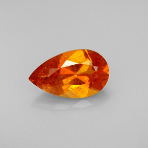 Clinohumite orange naturelle en forme de poire, 1,51 ct, VS-SI