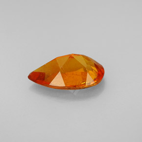 Clinohumite orange naturelle en forme de poire, 1,51 ct, VS-SI