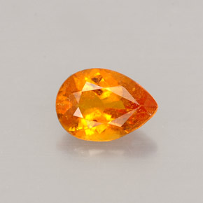 Clinohumite orange naturelle en forme de poire, 0,73 ct, VS-SI