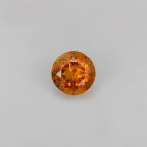 Clinohumite Jaune orange naturelle Coupe roude, 0.50 ct, VS-SI
