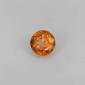 Clinohumite Jaune orange naturelle Coupe roude, 0.50 ct, VS-SI