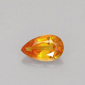 Clinohumite orange naturelle en forme de poire, 0,58 ct, VS-SI