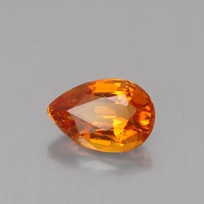 Clinohumite orange naturelle en forme de poire, 1,03 ct, VS-SI
