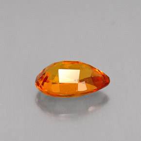 Clinohumite orange naturelle en forme de poire, 1,03 ct, VS-SI