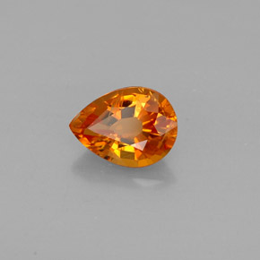 Clinohumite orange jaunâtre naturelle en forme de poire, 1,06 ct, VS-SI