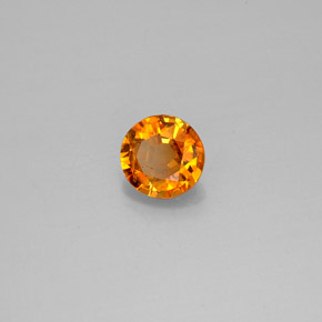 Clinohumite orange naturelle coupe roude, 0,57 ct, SI