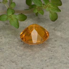 Clinohumite Jaune orange naturelle Coupe roude, 0.62 ct, VS-SI