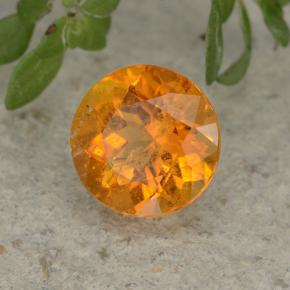 Clinohumite orange naturelle coupe roude, 1,07 ct, VS-SI