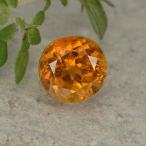 Clinohumite orange naturelle coupe roude, 1,19 ct, VS-SI
