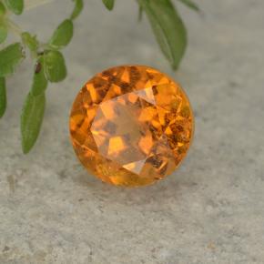 Clinohumite orange naturelle coupe roude, 1,19 ct, VS-SI