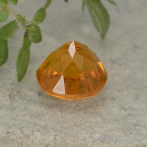 Clinohumite orange naturelle coupe roude, 1,19 ct, VS-SI