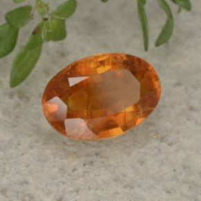 Clinohumite orange naturelle coupe ovale, 1,14 ct, VS-SI