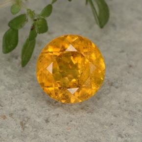 Clinohumite Jaune doré naturelle Coupe roude, 1.35 ct, VS-SI