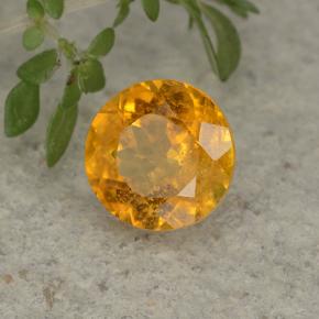 Clinohumite Jaune doré naturelle Coupe roude, 1.35 ct, VS-SI