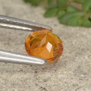 Clinohumite orange naturelle coupe roude, 0,49 ct, VS-SI