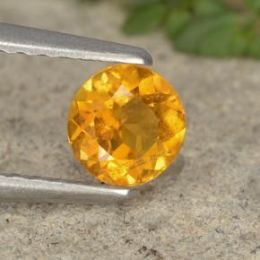 Clinohumite jaune naturelle coupe roude, 0,42 ct, VS-SI