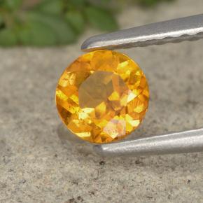 Clinohumite jaune naturelle coupe roude, 0,42 ct, VS-SI