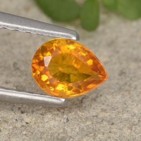Clinohumite Jaune orange naturelle En forme de poire, 0.43 ct, VS-SI