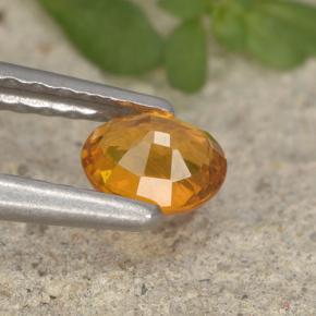 Clinohumite orange naturelle coupe ovale, 0,33 ct, VS-SI