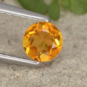Clinohumite orange naturelle coupe roude, 0,34 ct, VS-SI