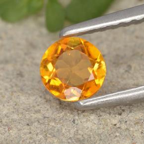 Clinohumite orange naturelle coupe roude, 0,34 ct, VS-SI