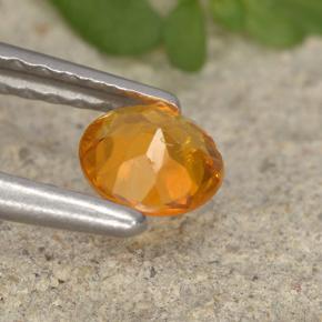Clinohumite orange naturelle coupe roude, 0,34 ct, VS-SI