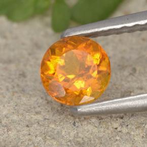 Clinohumite Jaune orange naturelle Coupe roude, 0.45 ct, VS-SI