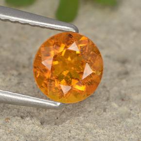 Clinohumite Jaune orange naturelle Coupe roude, 0.86 ct, VS-SI