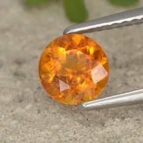Clinohumite Jaune orange naturelle Coupe roude, 0.86 ct, VS-SI