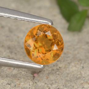 Clinohumite orange naturelle coupe roude, 0,46 ct, VS-SI