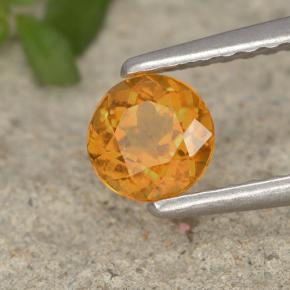 Clinohumite orange naturelle coupe roude, 0,46 ct, VS-SI