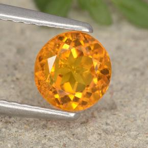 Clinohumite orange naturelle coupe roude, 0,94 ct, VS-SI