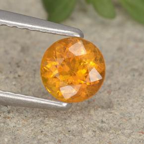 Clinohumite Jaune orange naturelle Coupe roude, 0.46 ct, VS-SI