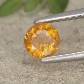 Clinohumite Jaune orange naturelle Coupe roude, 0.44 ct, VS-SI