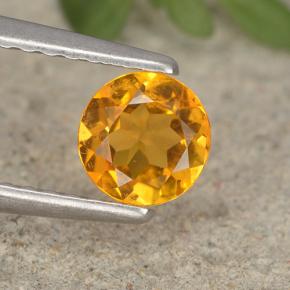 Clinohumite Jaune orange naturelle Coupe roude, 0.41 ct, VS-SI