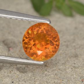 Clinohumite orange naturelle coupe roude, 0,93 ct, VS-SI