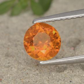 Clinohumite orange naturelle coupe roude, 0,93 ct, VS-SI