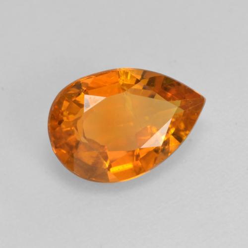 Clinohumite Orange moyen naturelle En forme de poire, 1.52 ct, SI