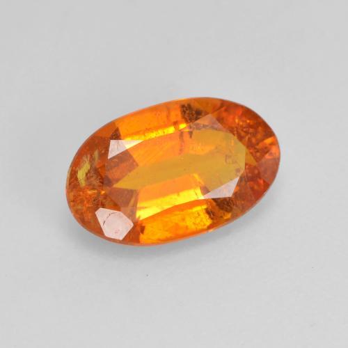 Clinohumite Orange rougeâtre naturelle Coupe ovale, 1.42 ct, VS-SI