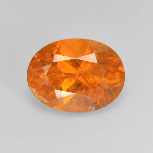 Clinohumite Ambre orange naturelle Coupe ovale, 1.33 ct, SI-I1