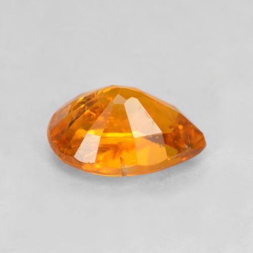 Clinohumite orange naturelle en forme de poire, 0,71 ct, SI-I1